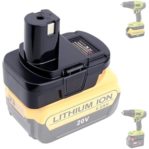 Biswaye Adapter Compatible with Dewalt 20V Battery to Replacement for Ryobi 18V One+ Battery, Adapter Compatible with Milwaukee M18 Battery to Replacement for Ryobi 18V One+ Battery P102 P189 P107 Cover