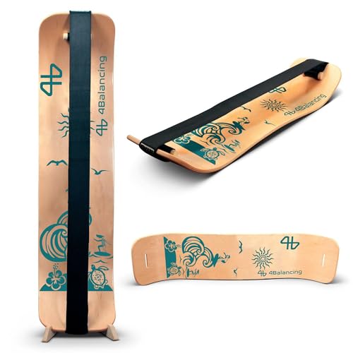 4Balancing Balance Board - Slackline Wooden Wobble Board -