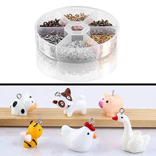 900 Stück Schraubösen Ösenschraube Kleine Augennadeln Ringschraube Set Mini Schaf Ösenschrauben Metal Augenschrauben Ösenstifte Handarbeit für DIY Art Crafts Schmuck (4 × 8 mm Sechs Farben)