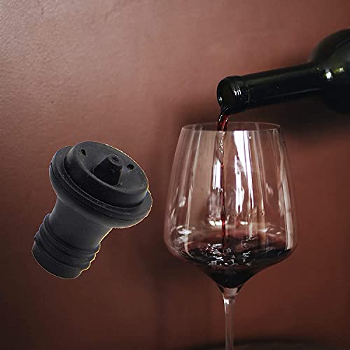 Ergonflow BJ213 Wine Saver Vacuum Stoppers, Set Of 6, Rubber Wine Stoppers thumb #3