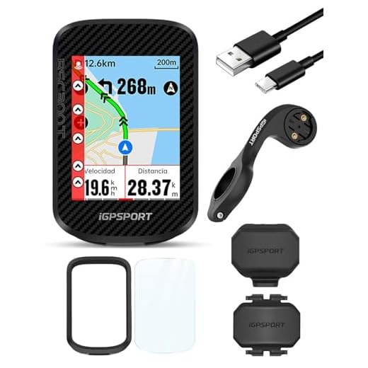 iGPSPORT BSC300T-set GPS Bicicleta, Pantalla Táctil Color 2,4'' GPS Bicicleta Computadora Navegación Mapas Compatible 130 Datos Compatibles de E-Bike, IPX7 Impermeable, Tipo-C