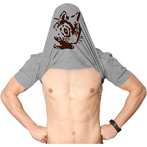 Ask Me About My Nuts Tshirt Funny Flip Up Squirrel Rodent Tee (Heather Grey) - L