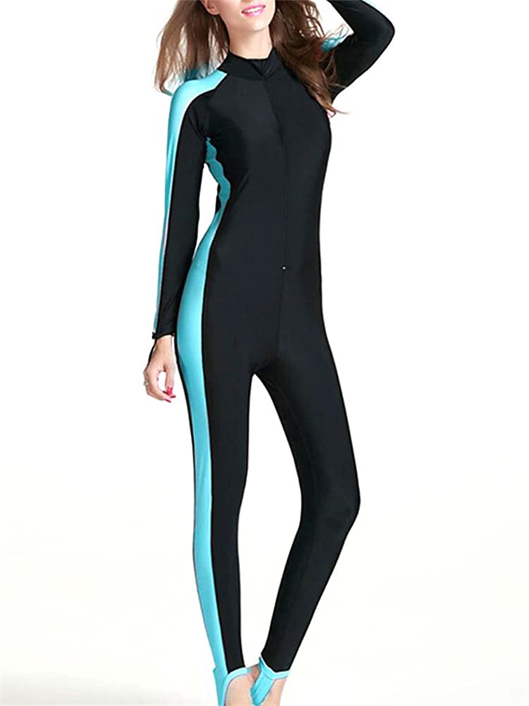 ORANDESIGNE Damen Kurz Neoprenanzug Kurzarm One Piece Frontreißverschluss Schwimmanzug zum Tauchen Schnorcheln Surfen Schwimmen Anzug Badeanzug