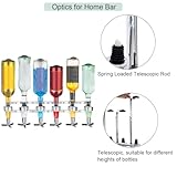 Warmiehomy 6 Bottle Stand Wall Mounted Drinks Dispenser Wine Spirits Steel Bar Butler Holder Rack Optic Dispenser for Home Bar - Image 3