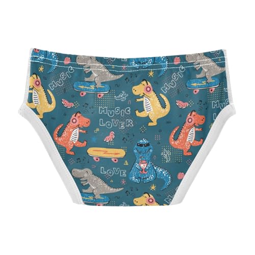 Boys' Exclusive Briefs Toddler Underwear 95% Combed Cotton Boxerbriefs 2T Dinosaur and Skateboard 62
