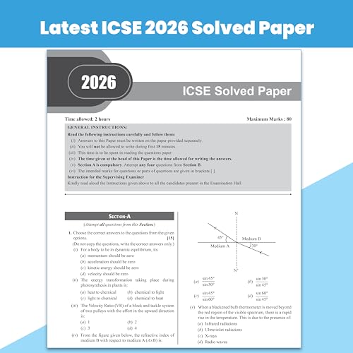 Image of PW Class 10 ICSE Question & Concept Bank Physics 2027 Chapterwise & Topicwise By Akash Shravan & Shailendra Pandey | Solved PYQs | 40% Competency & Application Based Practice Questions