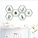Produktbild LYR123 Grüne Pflanzen Blatt Hexagon Bilderrahmen Wandtattoos Wohnzimmer Wohnkultur Zubehör 17 * 19 cm Wandaufkleber PVC Wandbild Kunst