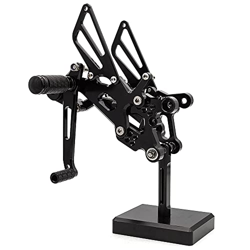 Cnc R6 06-20 Motorcycle Adjustable Rearsets Foot Pegs Rear Set Footpeg Brake Shift Pedal Compatible With Yzf R6 R6S 2006 2007 2008 2009 2010 2011 2012 2013 2014 2015 2016 2017 2018 2019 2020 Black #TOP1
