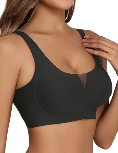 Avidlove Bras for Women No Underwire Seamless Bra Deep V Full Coverage T-Shirt Bralette Comfort Everyday Bra