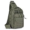 Huntvp Sac de Poitrine Tactique Sacoche Bandouliere Homme Sacoche Bandoulière Molle Sac Militaire pour Travail Voyage Trekking, Cyclisme,Camping, Randonnée