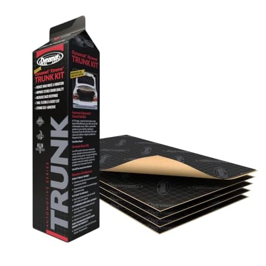 Dynamat 19405 18" x 32" x 0.067" Thick Self-Adhesive Sound Deadener with Xtreme Trunk Kit, (Set of 5)