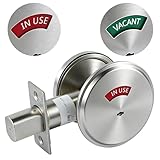 NEWBANG Grade 2 ADA Commercial Heavy Duty Privacy Deadbolt with Occupancy Indicator UL Listed and 3 Hour Fire Rated, Satin Chrome 26D, Left and Right Handed,MD-C2-Deadbolt-1P