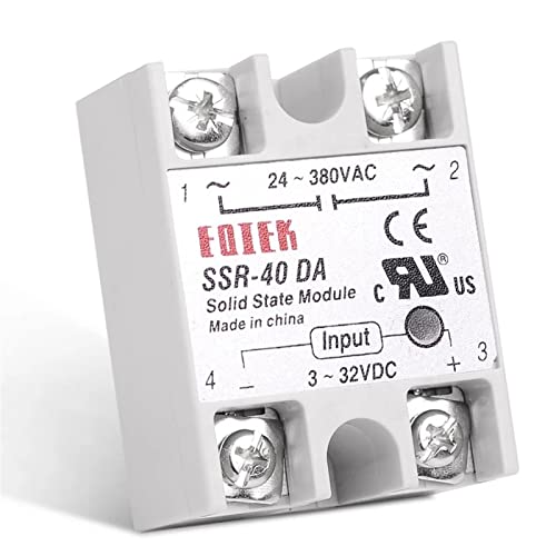 Relais à semi-conducteurs SSR-40DA module de commutation statique monophasé entrée DC sortie AC - 3