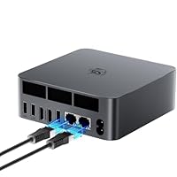 Beelink EQR6 AI Mini PC, AMD Ryzen 7 6800H(6nm, 8C/16T) up to 4.7GHz, Mini Computer 32GB LPDDR5 RAM 1TB M.2 PCIe 4.0 SSD, Micro PC 4K@60Hz Dual Display, Built-in PSU Copilot WiFi6/BT5.2/1000Mbps