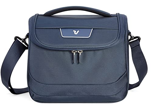 Chiusura con doppia zip RONCATO Joy beauty case viaggio con tracolla e organizer Blu notte