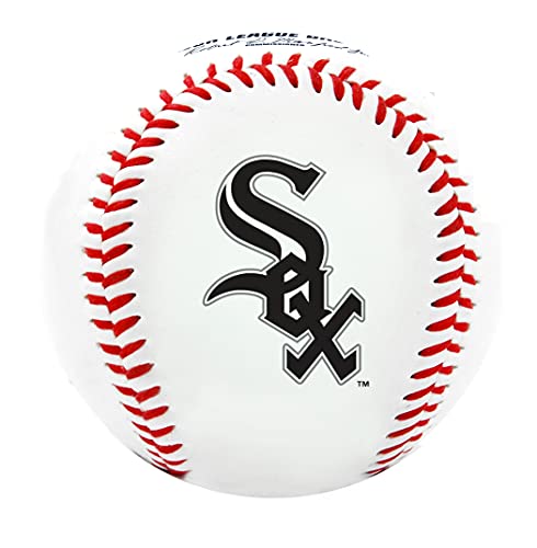 Rawlings 1240029121 Mlb Chicago White Sox Team Logo Baseball, Official, White #TOP1