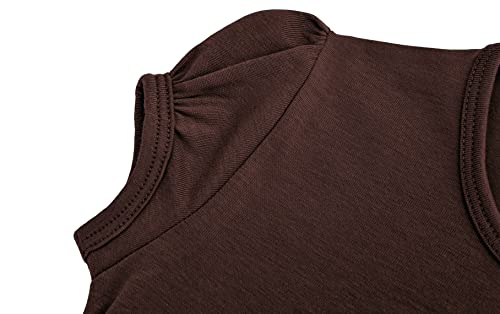 Image of Lilax Girls Short Puff Sleeve Cotton T-Shirt, Toddler & Little Girls Top | 95% Cotton Puff Sleeve Tee; Crewneck, Short Sleeve; Toddler & Girls Sizes 2T-12; for School, Play & Everyday; Machine Wash