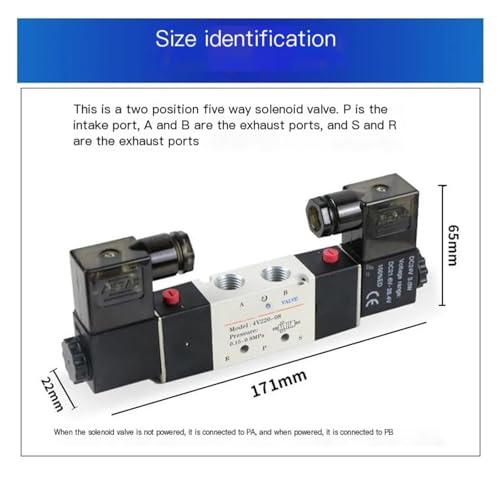 Électrovanne 5/2 4V220-08 DC24V de commande pneumatique bistable