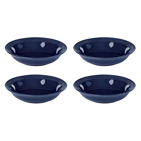 Lenox Navy Profile Stoneware Pasta Bowl Set Cover