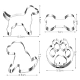 4 Stück Keksausstecher Hund, Ausstechformen Paw Patrol, Plätzchen Ausstecher Edelstahl, Ausstechform Hund und Knochen, Paw Patrol Ausstecher, Niedliche Plätzchenausstecher zum Backen & Basteln
