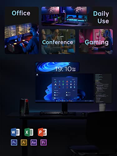 Acemagician Mini Gaming Pc, Amd Ryzen 5 5600U (Up To 4.2Ghz), 16Gb Ddr4 Ram 512Gb Ssd Mini Desktop Computer, Windows 11 Pro, Rgb Light, Wifi 5 Bluetooth 4.2, 3 Screens Display, Hdmi, Dp, Type C Port #TOP5