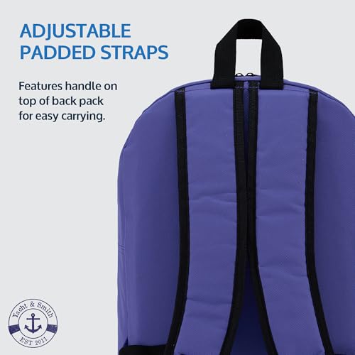 Yacht & Smith 48 Pack Backpack, Bulk 17 inch Lightweight Outdoor Travel Gym Corporate Events Bag4