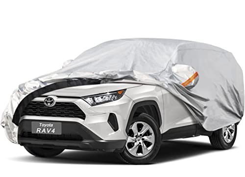 Image of GUNHYI 6 Layer SUV Car Cover Custom Fit Toyota RAV4 (2012-2026) Waterproof All Weather, Heavy Duty Outdoor Snow Sun Rain Uv Protection (Ships from US Warehouse, Delivery 3-8 Days)