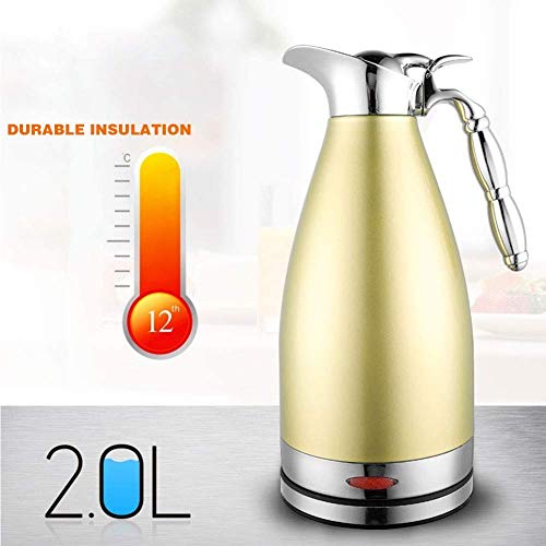 HIGHKAS Wasserkocher, Edelstahl Doppeleinsatz Isolierung Wasserkocher & Heizung, Kabellose Kaffeekanne mit automatischer… – Bild 3