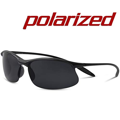 JULI Polarized Sports Sunglasses for Men Women Tr90 Unbreakable Frame for Running Fishing Baseball Driving MJ80023