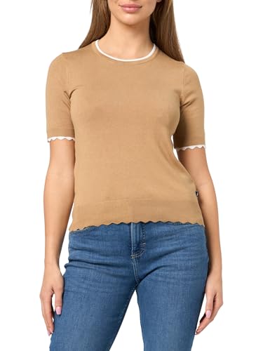 Image of Nautica Women's Crew Neck Solid Short Sleeve Sweater