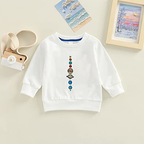 Child Kids Toddler Baby Boys Girls Long Sleeve Sweatshirt Tops Outfit Dark Blue Hoodie2