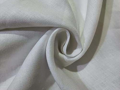 Tissu blanc 100% lin de chanvre anti-plis pour rideaux et nappes