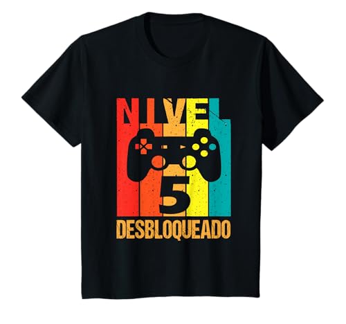 Niños Nivel 5 Desbloqueado   Regalo de cumpleaños de 5 años Camiseta