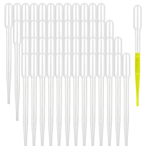 Harewtwy Pipetas Cuentagotas de 3 Ml: Pipetas de Transferencia de Plástico para Laboratorio, Aceites Esenciales, Manualidades y Medicina (500 Unidades)