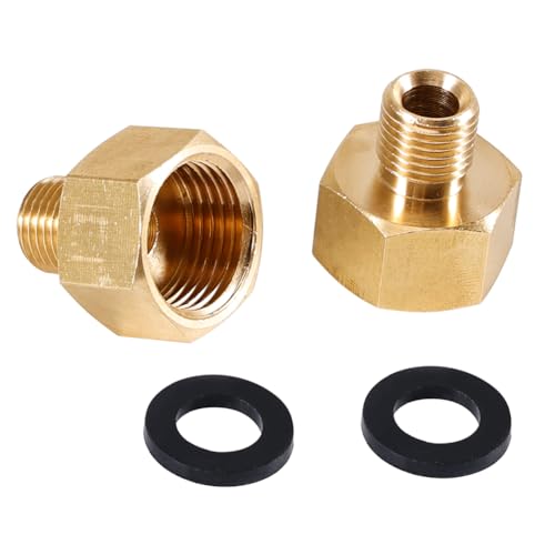 Gas Adapter, 2 St&uuml;ck Gasflaschen Adapter, 1/2' Rechts auf 1/4' Links, 1/2 Zoll IG x 1/4 Zoll AG, Gasschlauch Adapter Verbinder f&uuml;r Gaskocher, Campingkocher, Hockerkocher, Gasherd, LPG