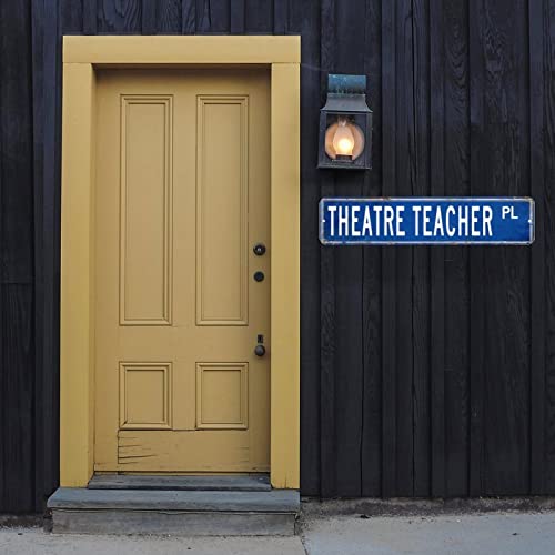 Theatre Teacher Wall Art Signs Gift For Theatre Teacher French Vintage Metal Sign Profession Aluminum Sign Workshop Metal Sign Decorative Door Garden Sign Street Plaque Housewarming Gift #TOP2