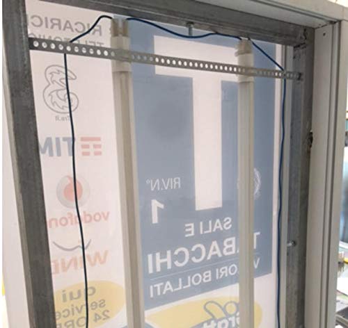 Insegna da Esterno Personalizzabile 52x72 cm con Illuminazione LED e Lastre in Plexiglass