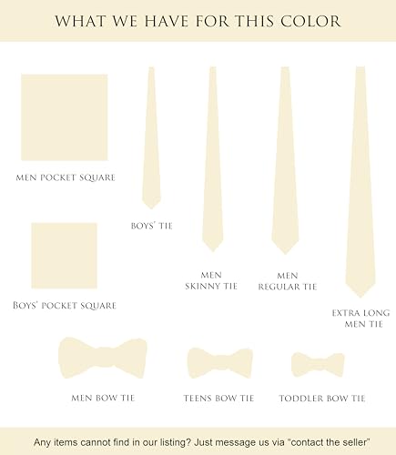 Image of Boy's Solid Tie with Pocket Square Set, Regular Necktie for Children and Kids, Self-Tied