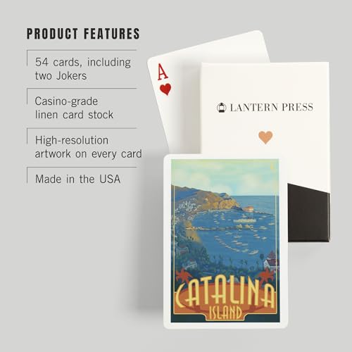 Lantern Press Naipes Poker Catalina Island 52 Cartas miniatura 3