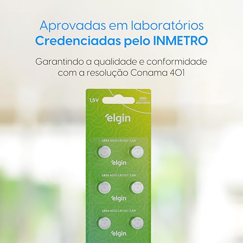 Bateria de litio CR1220 cartela com 5 unidades 3v Elgin, Elgin, Baterias