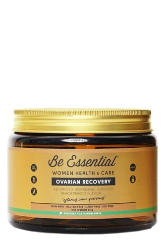 Be Essential - ​Ovarian Recovery - Myo Inositol, Zinc, Magnesio, GABA, Sauzgatillo, Vitaminas B6 – Suplemento para SOP, Ciclo Menstrual Irregular, Salud Hormonal Femenina – 213g - Melocotón/Mango