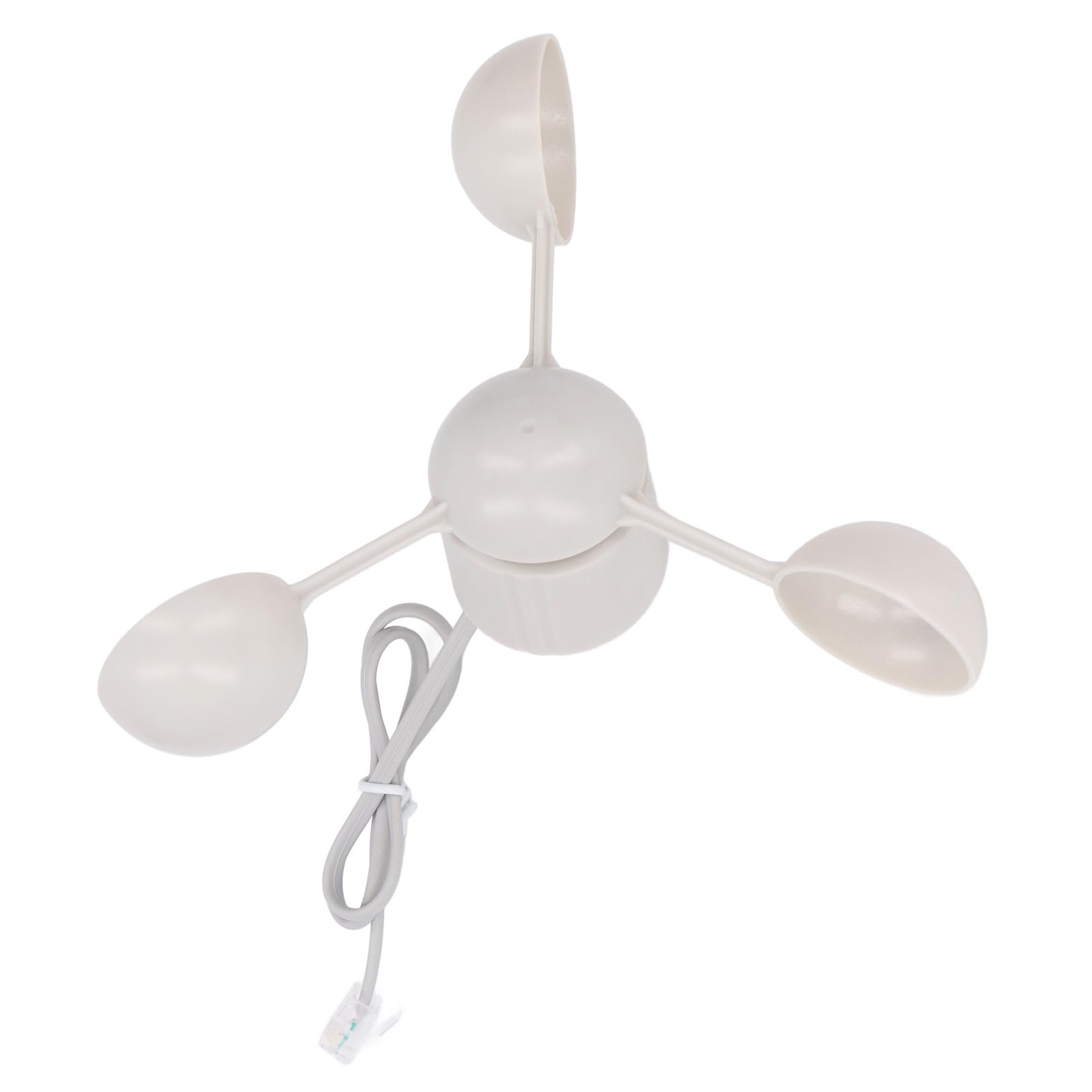 3-Schalen-Anemometer mit Windgeschwindigkeitssensor und RJ11-Anschluss, Windrichtungsanzeiger für Wetterstationen, kompatibel mit WH2081 – ABS-Gehäuse für zuverlässigen Außeneinsatz