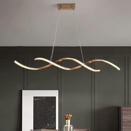 Image of Gold Chandelier for Living Room Modern, Dining Room, Hanging Lights for Living Room Smart Voice Assist (Google, Alexa), App Control (Warm, Cold, Natural)