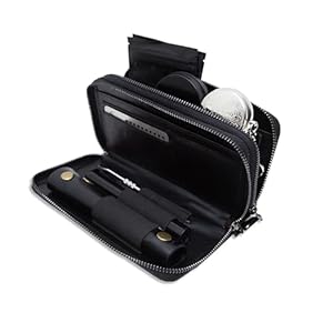 PU Leather Pouch/Wallet/Purse, All-in-one Organization Bag with 8 Small Accessories, Travel Tray Set, Compact Travel Case, Storage Kit, Gift for Women/Men, Unisex