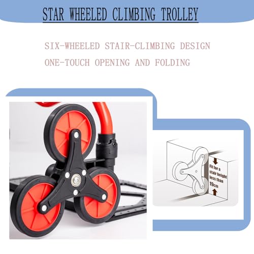 Carro de mano plegable resistente con capacidad de carga de 80 kg para camping, festivales, jardinería y transporte de palés sobre ruedas