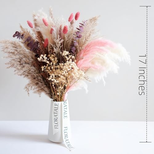Ramo de flores secas otoñal con pampas y eucalipto 17 in miniatura 2