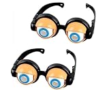 MaoNativey 2 Piezas Gafas de Fiesta Divertidas para Adultos y Niños,Accesorios de Disfraces Originales, Gafas de Ojos Grandes, Anteojos para Fotos, Cumpleaños, Eventos y Cabinas Fotográficas