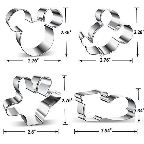 Foto von 8-teiliges Ausstechformen-Set für Kinder, Mickey-Mouse-Kopf, Minnie Maus, Schleife, --Körper, Handfläche und Schuhe, Keksausstecher, Fondant-Förmchen