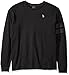 U.S. Polo Assn. Men's Long Sleeve Crew Neck Knit Shirt, Black Heather, Small