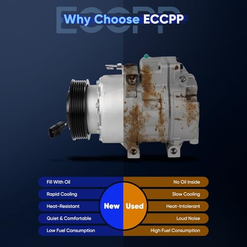 Image of ECCPP AC Compressor for Hyundai for Genesis 3.8L 2014-2016 | for Genesis G90 G80 3.3L 2017-2019 AC Compressor with Clutch Rapid Cooling